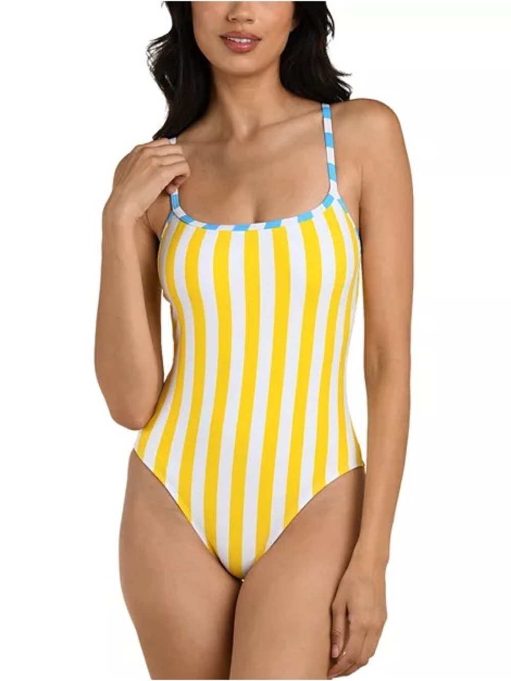 LA BLANCA Coastal Belted Swimsuit, Size 8, $145